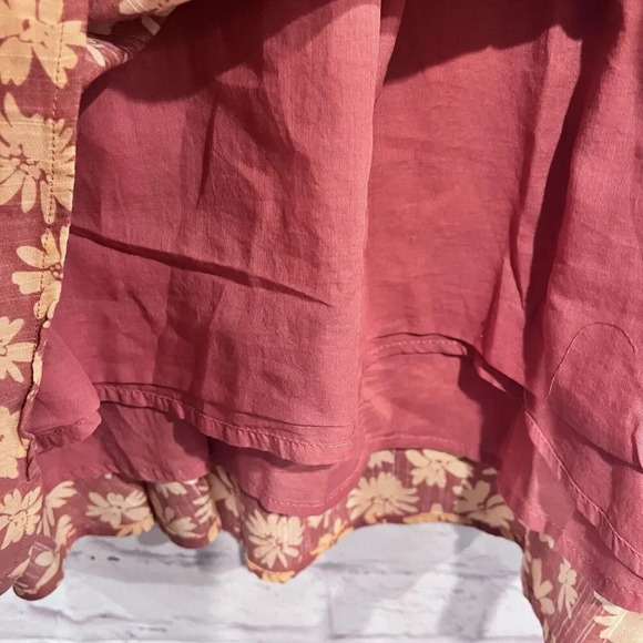 Gap Tie Neck Smocked Mini Sundress Lined Floral Print Boho Casual Size XXL - Picture 9 of 13